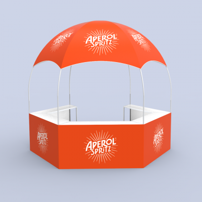 Custom Business Logo Canopy Tent Kit Pop Up Kiosk Booth Canopy Tent for Outdoor Business Food Event with Photo Text Color Logo-LANTENTSUN carpa