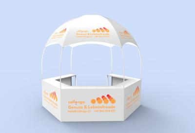 Custom Business Logo Canopy Tent Kit Pop Up Kiosk Booth Canopy Tent for Outdoor Business Food Event with Photo Text Color Logo-LANTENTSUN carpa